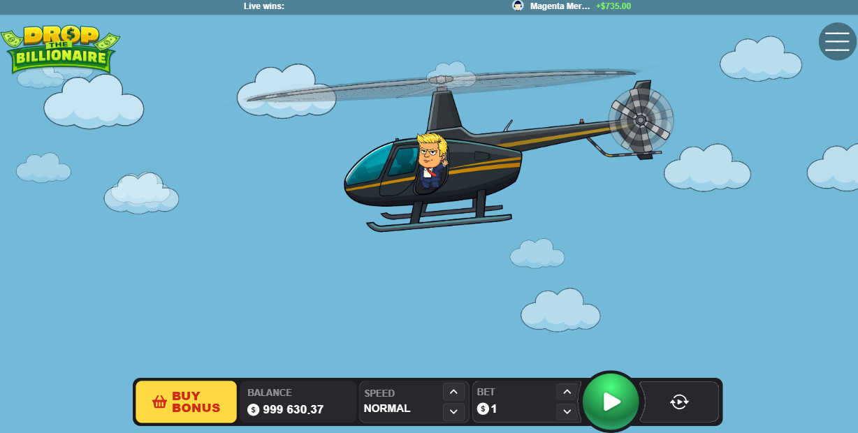 Helicóptero de Drop The Billionaire al empezar la ronda